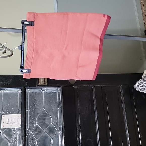 Miss Sparkling Pink Palm Tree Knit Skirt Size XL - Picture 3 of 6